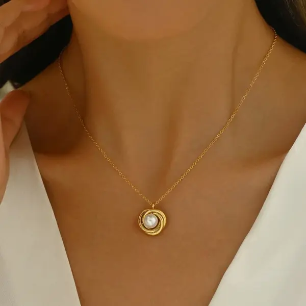 PVD Coated Real Gold Plated 14K Gold Geometric 304 Stainless Steel Elegant Simple Style Waterproof Non Tarnish Rings Earrings Necklace