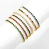 Wholesale Fashion Geometric Copper 18k Gold Plated Zircon Bracelets In Bulk