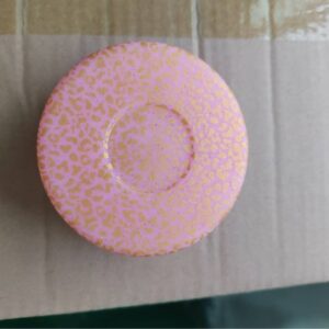 Pink glitter platinum leopard