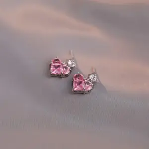 E0068 Steel Color Love Earrings