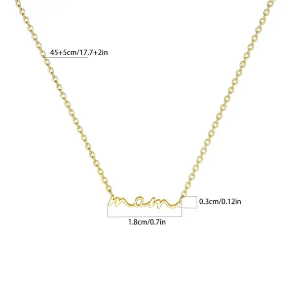 Wholesale Jewelry Simple Style Letter 304 Stainless Steel 18K Gold Plated Plating Pendant Necklace