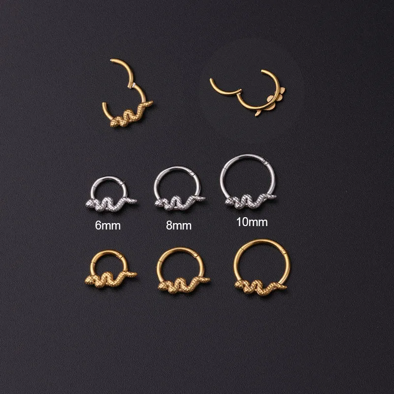 Wholesale 316L Stainless Steel No Inlaid Ear Cartilage Rings & Studs Animal Waterproof Non Tarnish Surgical Steel