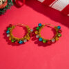 Wholesale Christmas color earrings niche design earrings