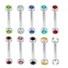 Wholesale Fashion Rhombus Stainless Steel Rhinestones Ear Studs 1 Piece