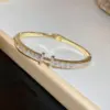 Wholesale Simple Style Letter Solid Color Copper Zircon Bangle In Bulk