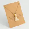 Wholesale Stainless Steel 18K Gold Plated Hip-Hop Simple Style Plating Inlay Letter Zircon Pendant Necklace