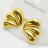 304 Stainless Steel Bow Knot Electroplating Golden Plated Elegant Waterproof Non Tarnish Gold Ear Studs