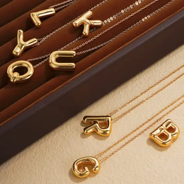 Wholesale Casual Simple Style Letter Copper Pendant Necklace In Bulk