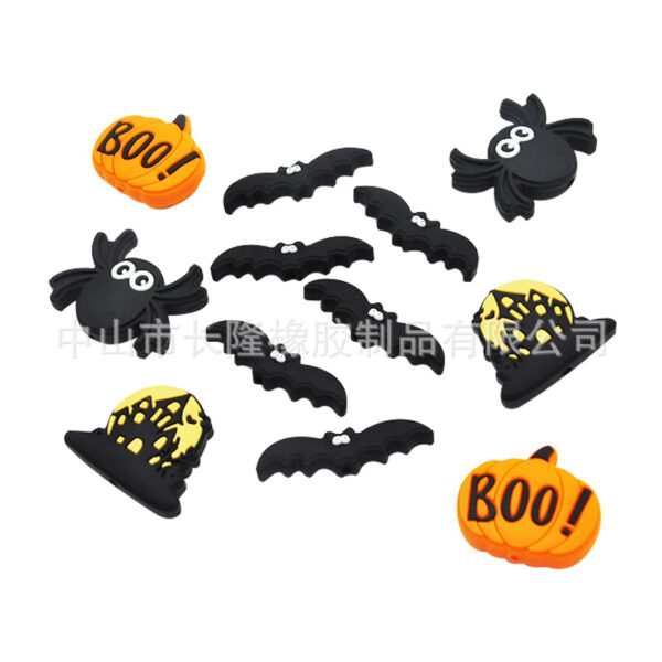 Wholesale Factory Wholesale Cross-Border Hot Selling Halloween Cartoon Teething DIY Food Grade Teether Silicone Beads Jewelry Accessories