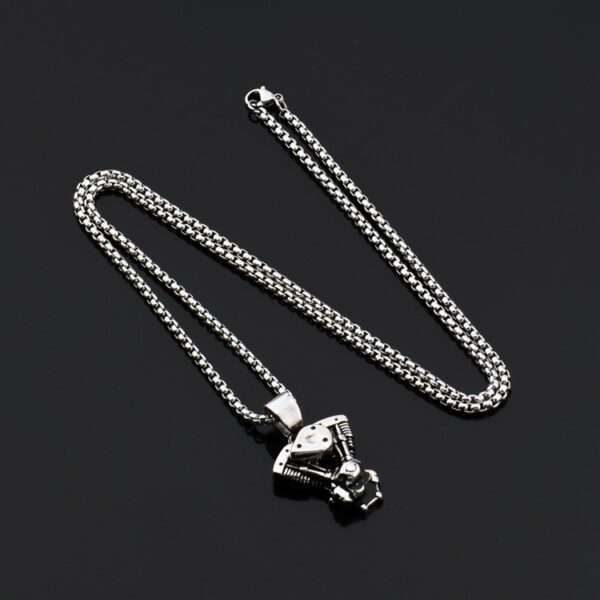 Wholesale Hip Hop Engine Titanium Steel Pendant Necklace