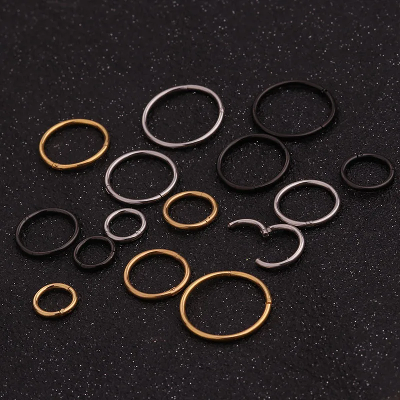 Wholesale Ear Cartilage Rings & Studs Simple Style Geometric 316L Stainless Steel Waterproof Non Tarnish Surgical Steel Vacuum Plating