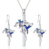 Wholesale Cross and bird pendant necklace