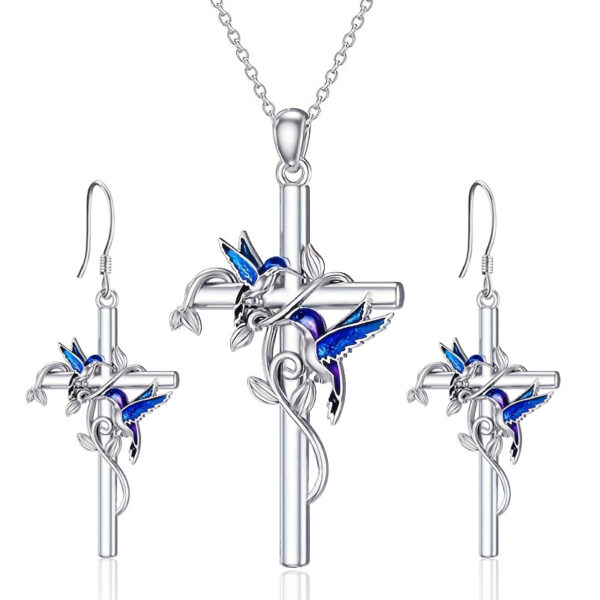 Wholesale Cross and bird pendant necklace