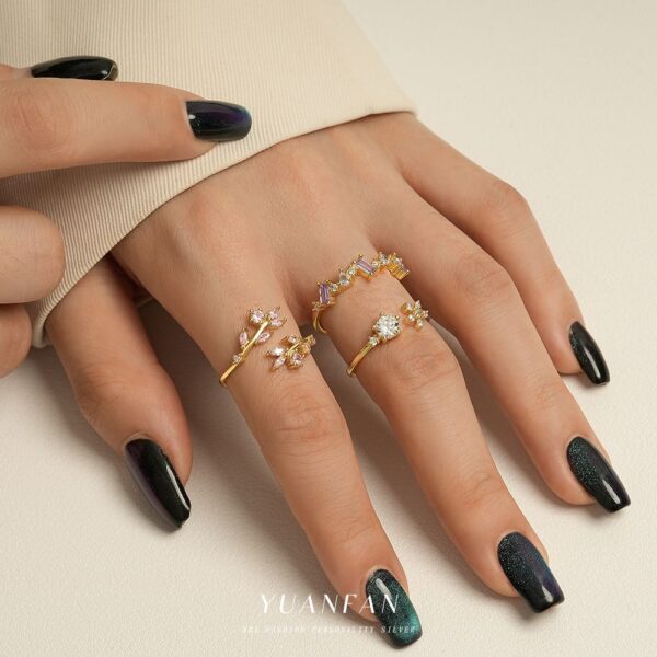 Wholesale S925 Sterling Silver Twelve Birthstone Ring