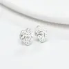 Wholesale PVD Coated 18K Gold Real Gold Plated Heart 304 Stainless Steel Simple Style Waterproof Non Tarnish Ear Studs