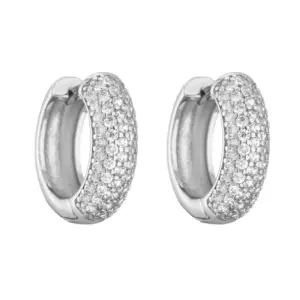 White Gold Big Ring 1 Pair