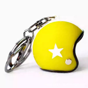 Yellow hat white star / With black lobster clasp
