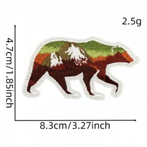 Scenery bear cloth sticker 5#