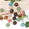 Wholesale Gilded twisted round beads acrylic straight hole beads