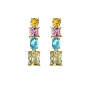 Gold Stud Earrings 1 Pair