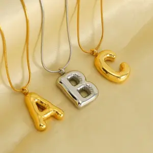 Wholesale Titanium Steel Hip-Hop Letter Plating Pendant Necklace