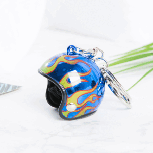 Colorful blue flame / With lobster clasp (high quality)