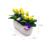Wholesale 1:12 dollhouse accessories dollhouse mini clay flower yellow tulip artificial flower ornaments