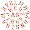 Wholesale 26 Baseball Alphabet Stickers with English Embroidery