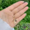 Copper 18K Gold Plated Inlay Sunflower Heart Shape Airplane Zircon Pendant Necklace