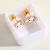 Ion Plating (IP) Real Gold Plated 18K Gold Shamrock Animal 304 Stainless Steel Cute Lady Streetwear Waterproof Non Tarnish Ear Studs