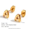 Wholesale 1 Pair Basic Classic Style Letter Plating 304 Stainless Steel 18K Gold Plated Ear Studs