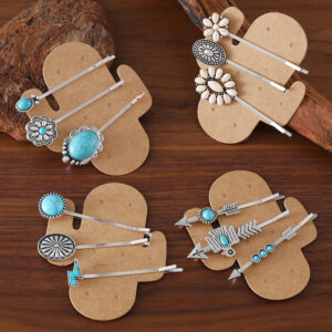 Wholesale Bohemian Turquoise Inlaid Hairpin Set
