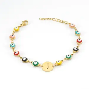 E414-Gold Cross Bracelet-KN0248-JE0090J / 18k gold plating