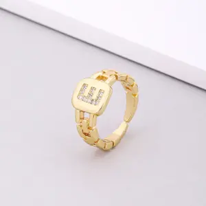 E Letters Ring / Adjustable Opening