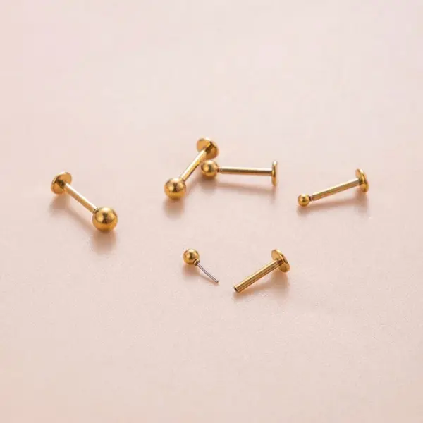 1 Piece Ear Cartilage Rings & Studs Sweet Simple Style Classic Style Geometric Round 316L Stainless Steel Waterproof Non Tarnish Surgical Steel