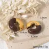 Wholesale 304 Stainless Steel Color Block PVD Coated 18K Real Gold Plated 18K Gold Hip-Hop Punk Waterproof Non Tarnish Enamel Plating Ear Cuffs