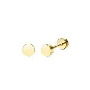 Gold / One Size / Round studs
