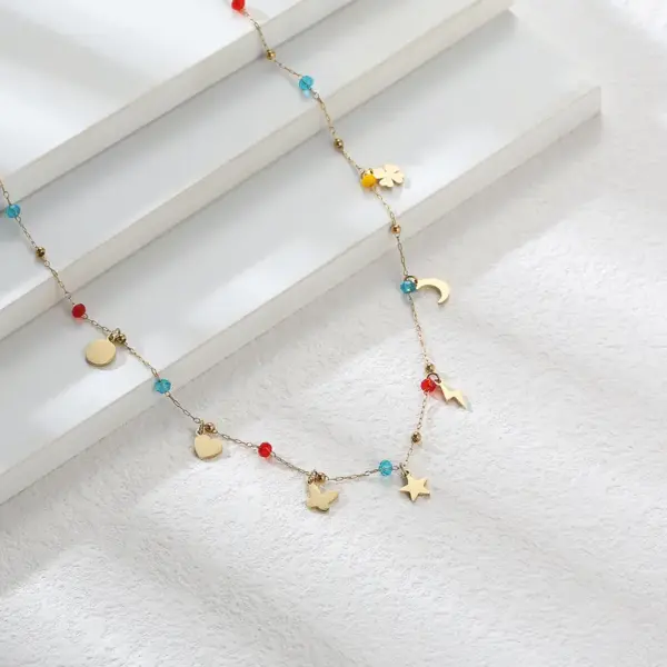 Wholesale PVD Coated Real Gold Plated 14K Gold Printing 304 Stainless Steel Chinoiserie Waterproof Non Tarnish 304 Stainless Steel
