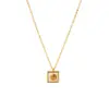 Wholesale 304 Stainless Steel Gold Plated Simple Style Classic Style Plating Solid Color Pendant Necklace