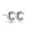 Wholesale 1 Pair Nordic Style French Style Simple Style C Shape Copper Ear Studs