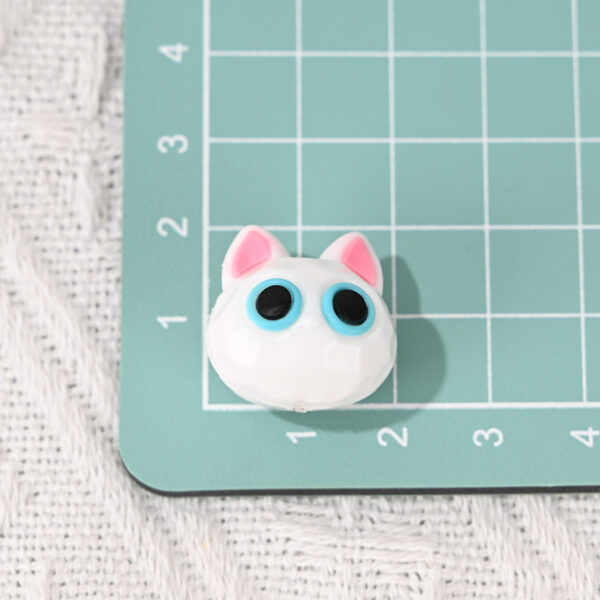 Wholesale Cartoon cat cute straight hole bead