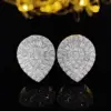 Wholesale 1 Pair Fashion Leaf Heart Shape Butterfly Copper Inlay Zircon Ear Studs