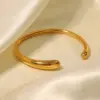 oly-270d0cbab839faa8dc72a45ef868b378 Wholesale 304 Stainless Steel Circle PVD Coated Rhinestones 18K Gold Plated Real Gold Plated Elegant Waterproof Non Tarnish Inlay Gold Bangle