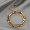 Wholesale PVD Coated Real Gold Plated 18K Gold Solid Color 304 Stainless Steel Classic Style Waterproof Non Tarnish 304 Stainless Steel Bracelets