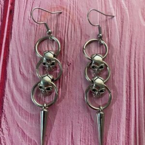 Wholesale Cross-border supply european and american personalized retro skull earrings earrings earrings environmentally friendly metal earrings in stock