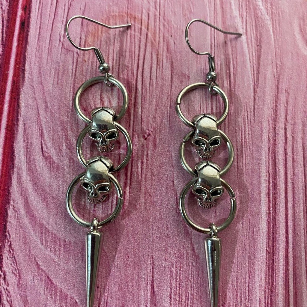 Wholesale Cross-border sply european and american personalized retro skull earrings earrings earrings environmentally friendly metal earrings in stock