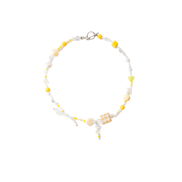 Wholesale Creative Design Sense Macaron Star Beaded Necklace Light Luxury High-level Sense Contrast Color Candy Cartoon Cute Necklace