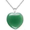 Wholesale Casual Simple Style Heart Shape Natural Stone Crystal Iron Wholesale Pendant Necklace