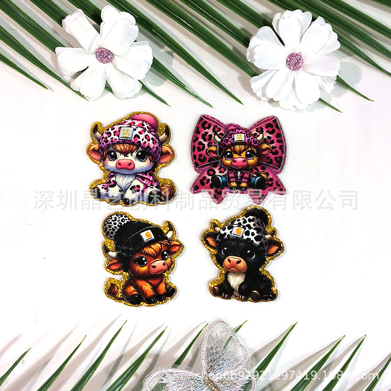 Wholesale Specializing in cross-border best-selling sequined acrylic DIY aessories and jewelry - Baby Cow series from Jingyi Innovation Factory