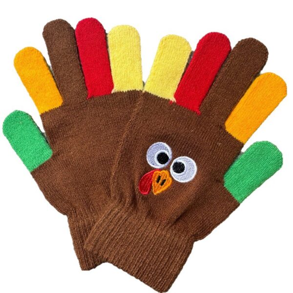 Wholesale Hand-knitted Thanksgiving Christmas Turkey Mittens